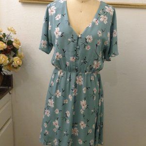 Sienna Sky Floral Print Cap Sleeve Midi Dress